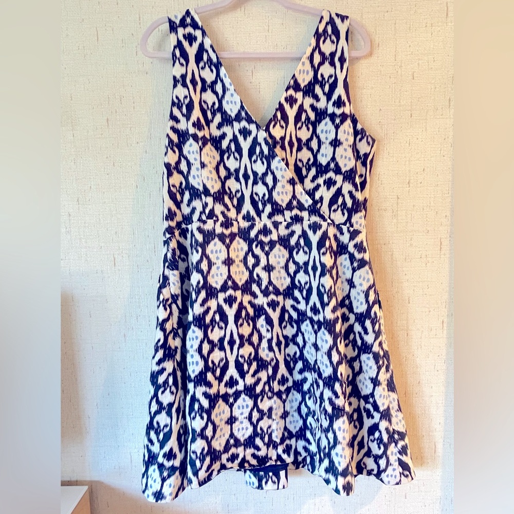 GAP Batik Linen Dress with pockets, Size 14